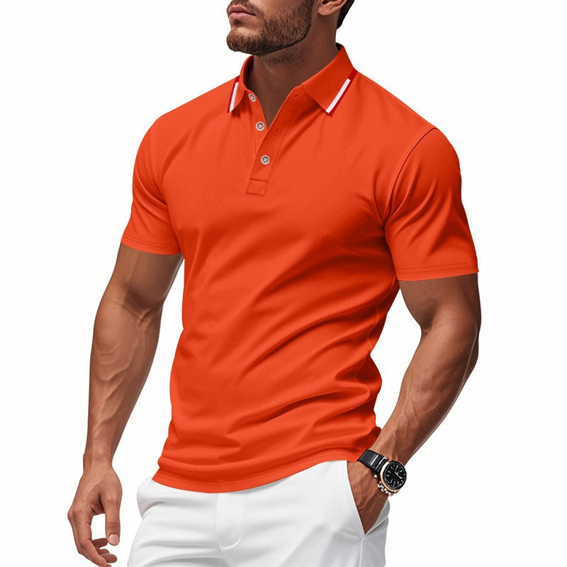 Schnelltrocknendes Golf-Poloshirt für Herren – Kurzarm-Sommer-Business-Casual-Oberteil | DS-2108