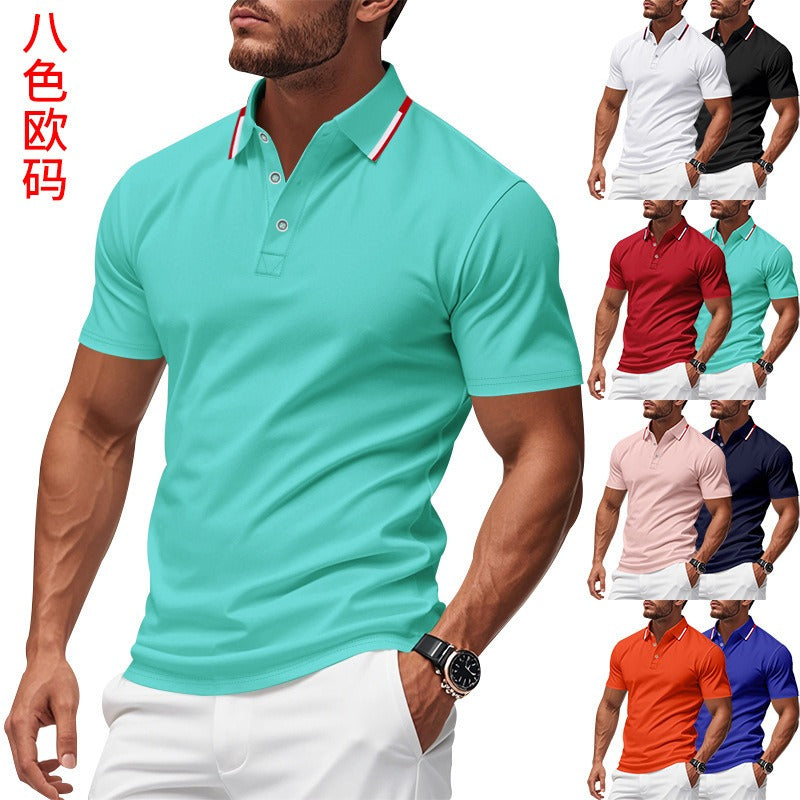 Schnelltrocknendes Golf-Poloshirt für Herren – Kurzarm-Sommer-Business-Casual-Oberteil | DS-2108