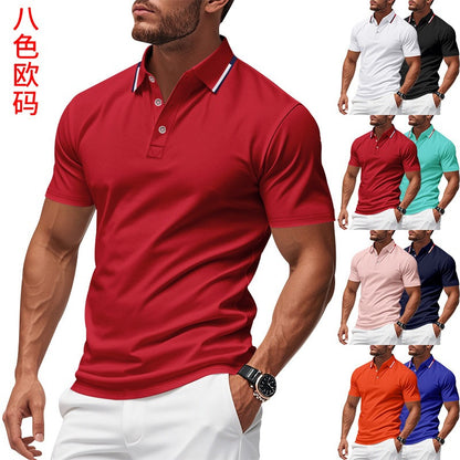 Schnelltrocknendes Golf-Poloshirt für Herren – Kurzarm-Sommer-Business-Casual-Oberteil | DS-2108