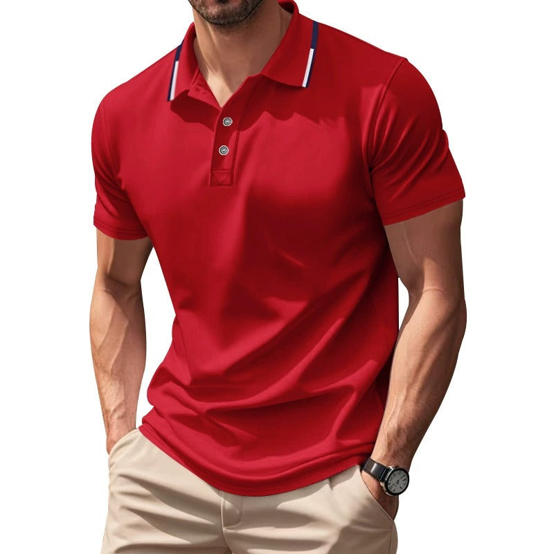 Schnelltrocknendes Golf-Poloshirt für Herren – Kurzarm-Sommer-Business-Casual-Oberteil | DS-2108