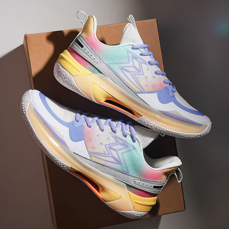 Bunte, fliegende, gewebte Basketball-Sneaker für Herren, hochelastisch, atmungsaktiv, Laufschuhe | 6805