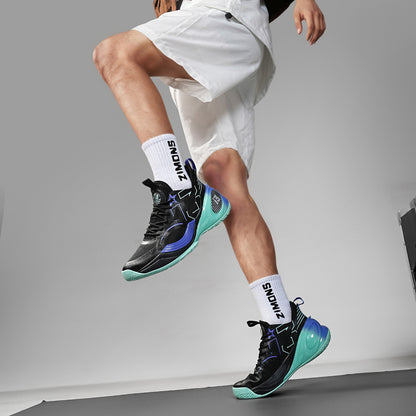 Hochleistungs-Basketballschuhe für Herren – Nahtlose Strick-Court-Sneaker | A500 