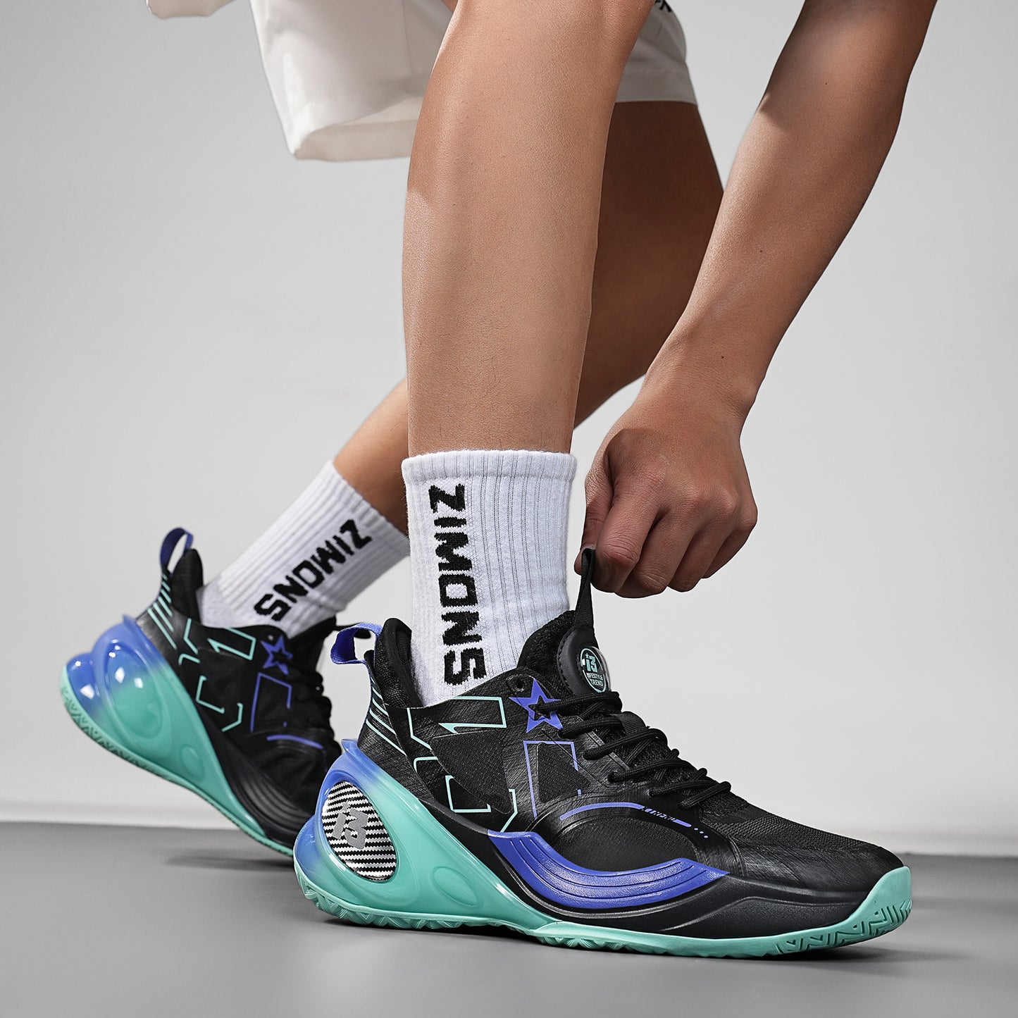 Hochleistungs-Basketballschuhe für Herren – Nahtlose Strick-Court-Sneaker | A500 