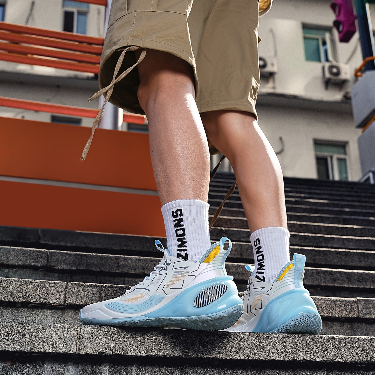 Hochleistungs-Basketballschuhe für Herren – Nahtlose Strick-Court-Sneaker | A500 