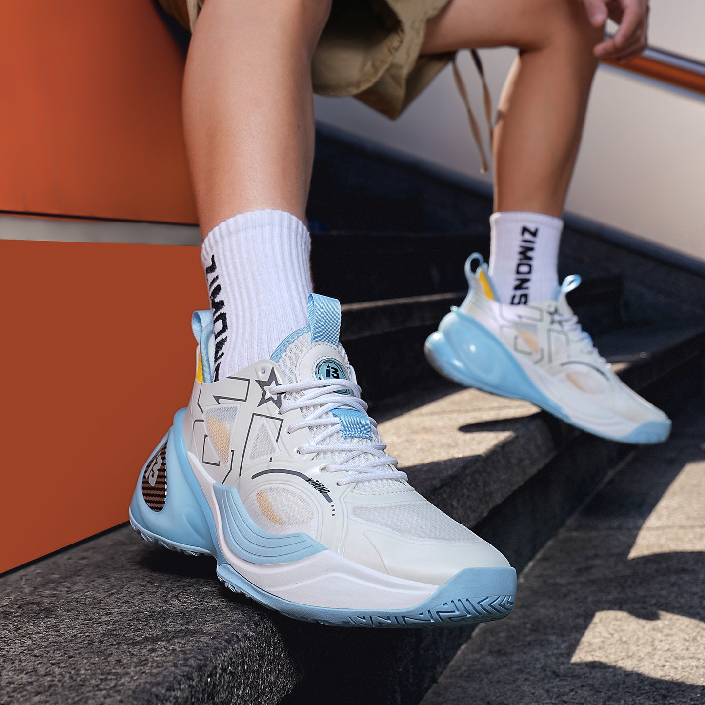 Hochleistungs-Basketballschuhe für Herren – Nahtlose Strick-Court-Sneaker | A500 