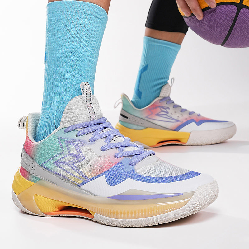 Bunte, fliegende, gewebte Basketball-Sneaker für Herren, hochelastisch, atmungsaktiv, Laufschuhe | 6805