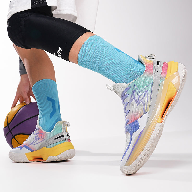 Bunte, fliegende, gewebte Basketball-Sneaker für Herren, hochelastisch, atmungsaktiv, Laufschuhe | 6805