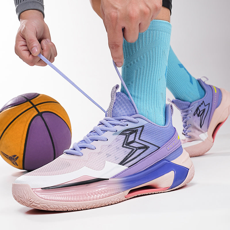 Bunte, fliegende, gewebte Basketball-Sneaker für Herren, hochelastisch, atmungsaktiv, Laufschuhe | 6805