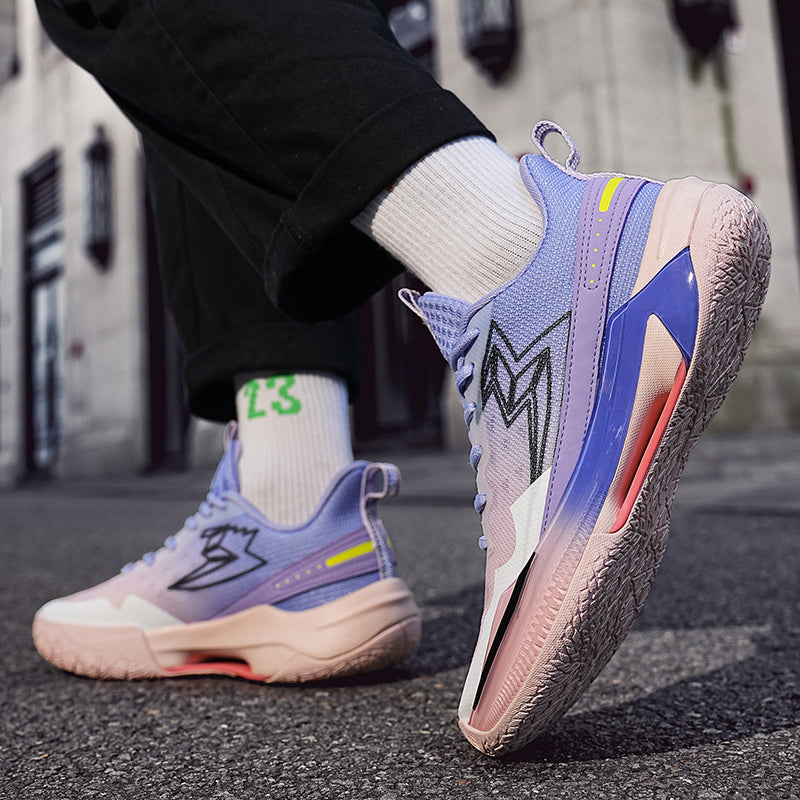 Bunte, fliegende, gewebte Basketball-Sneaker für Herren, hochelastisch, atmungsaktiv, Laufschuhe | 6805