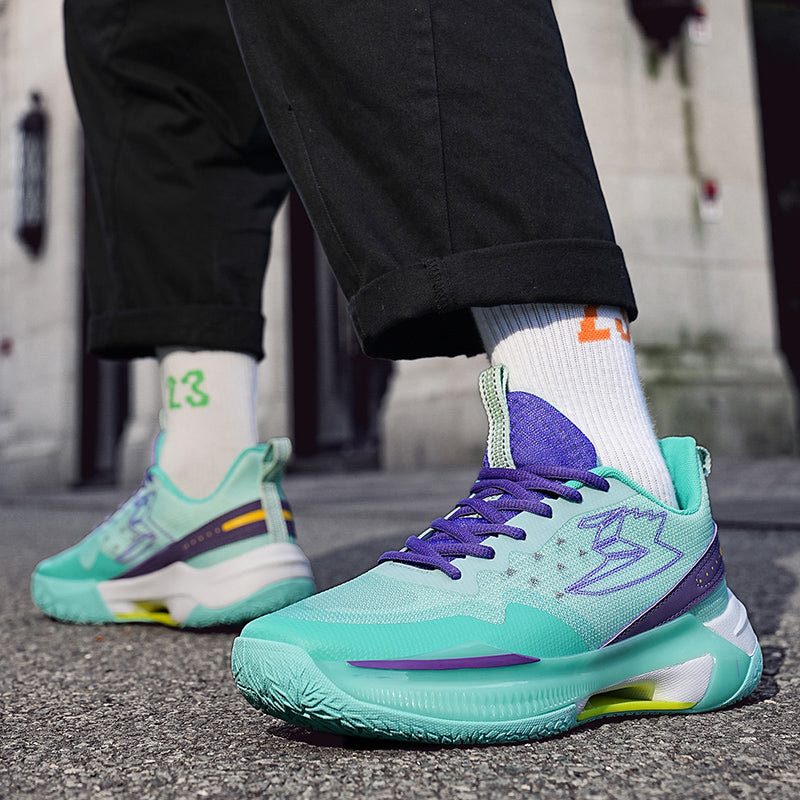 Bunte, fliegende, gewebte Basketball-Sneaker für Herren, hochelastisch, atmungsaktiv, Laufschuhe | 6805