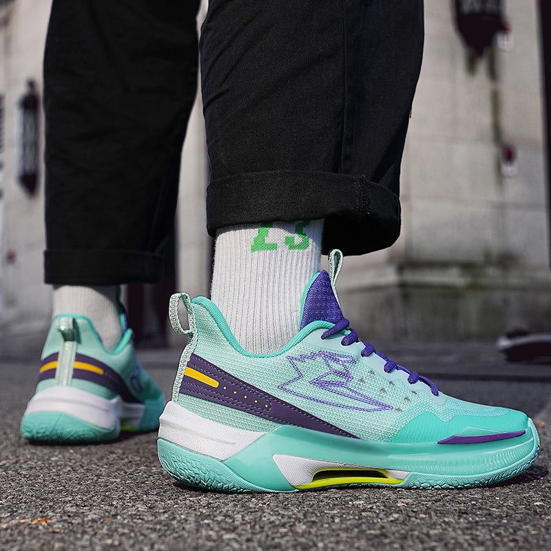 Bunte, fliegende, gewebte Basketball-Sneaker für Herren, hochelastisch, atmungsaktiv, Laufschuhe | 6805