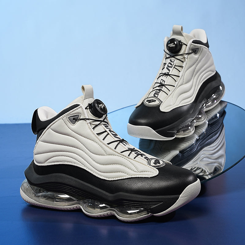Herren High-Top Basketballschuhe mit Drehriemen &amp; Luftpolster – Street Sport Sneakers | A329 