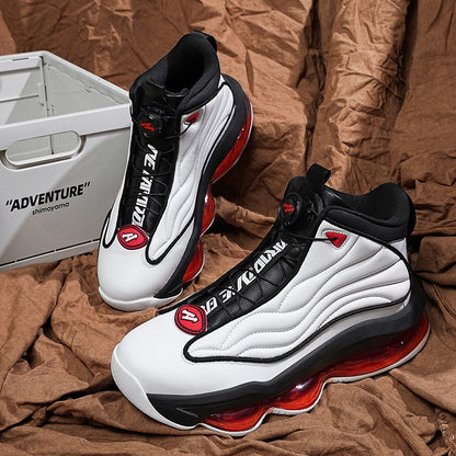 Herren High-Top Basketballschuhe mit Drehriemen &amp; Luftpolster – Street Sport Sneakers | A329 