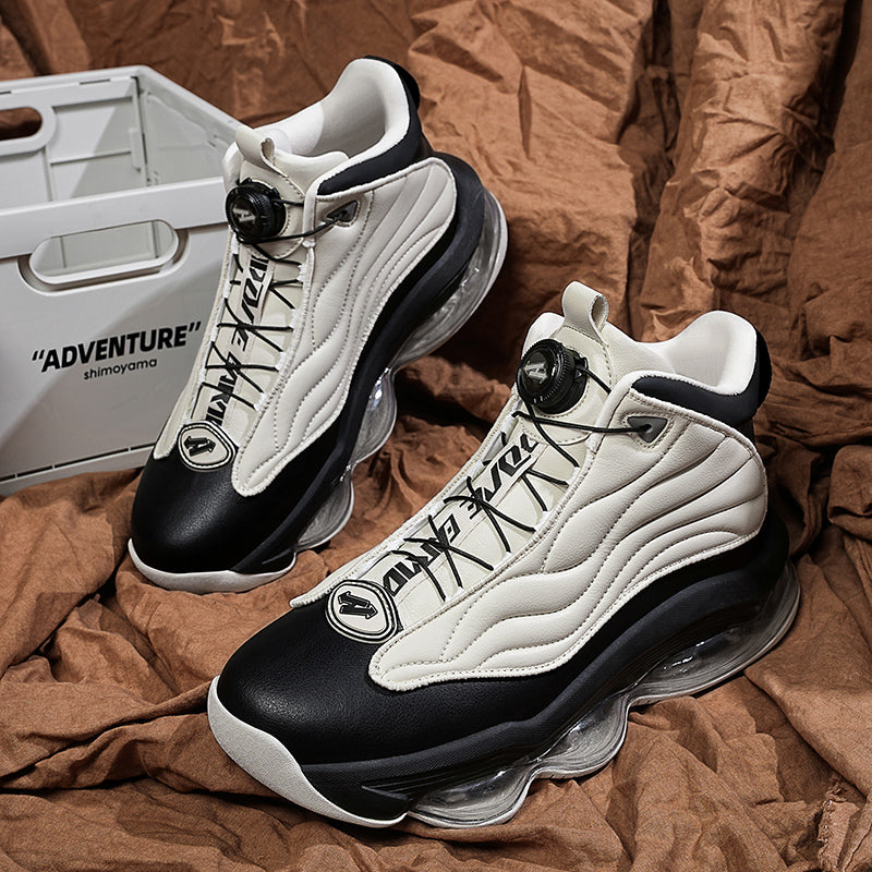 Herren High-Top Basketballschuhe mit Drehriemen &amp; Luftpolster – Street Sport Sneakers | A329 