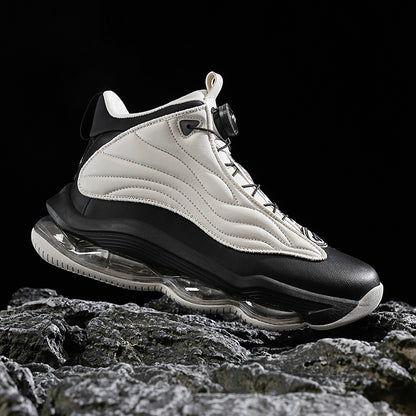 Herren High-Top Basketballschuhe mit Drehriemen &amp; Luftpolster – Street Sport Sneakers | A329 