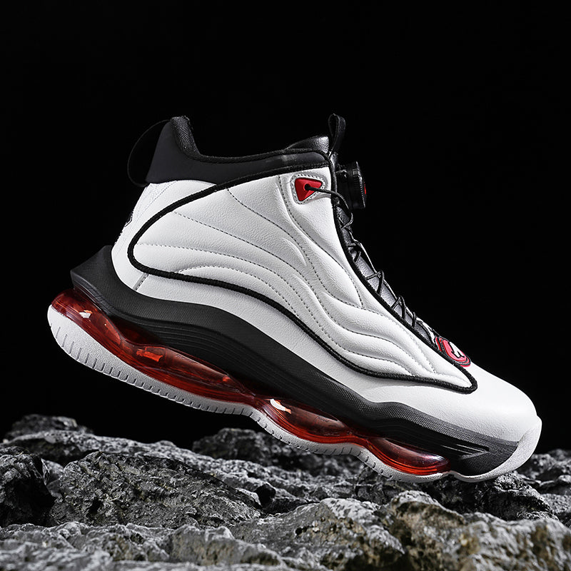 Herren High-Top Basketballschuhe mit Drehriemen &amp; Luftpolster – Street Sport Sneakers | A329 