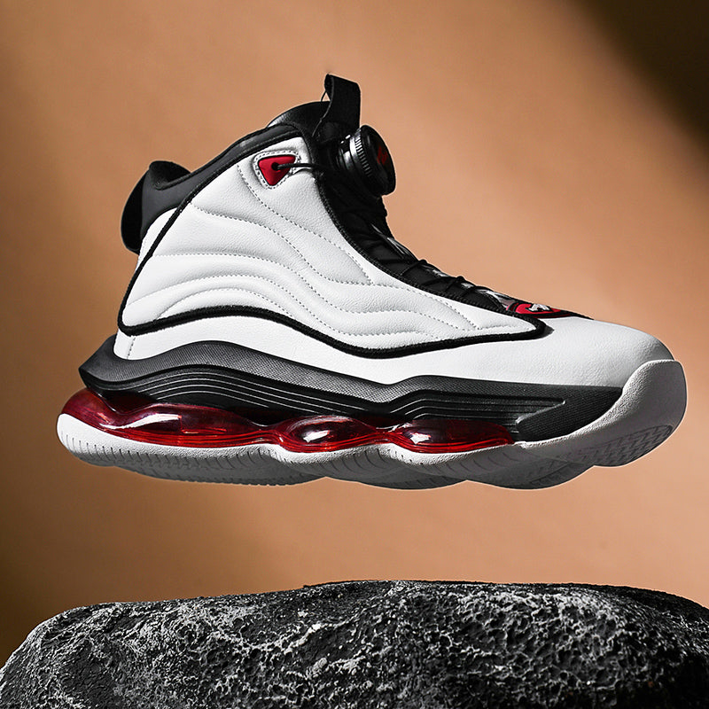 Herren High-Top Basketballschuhe mit Drehriemen &amp; Luftpolster – Street Sport Sneakers | A329 