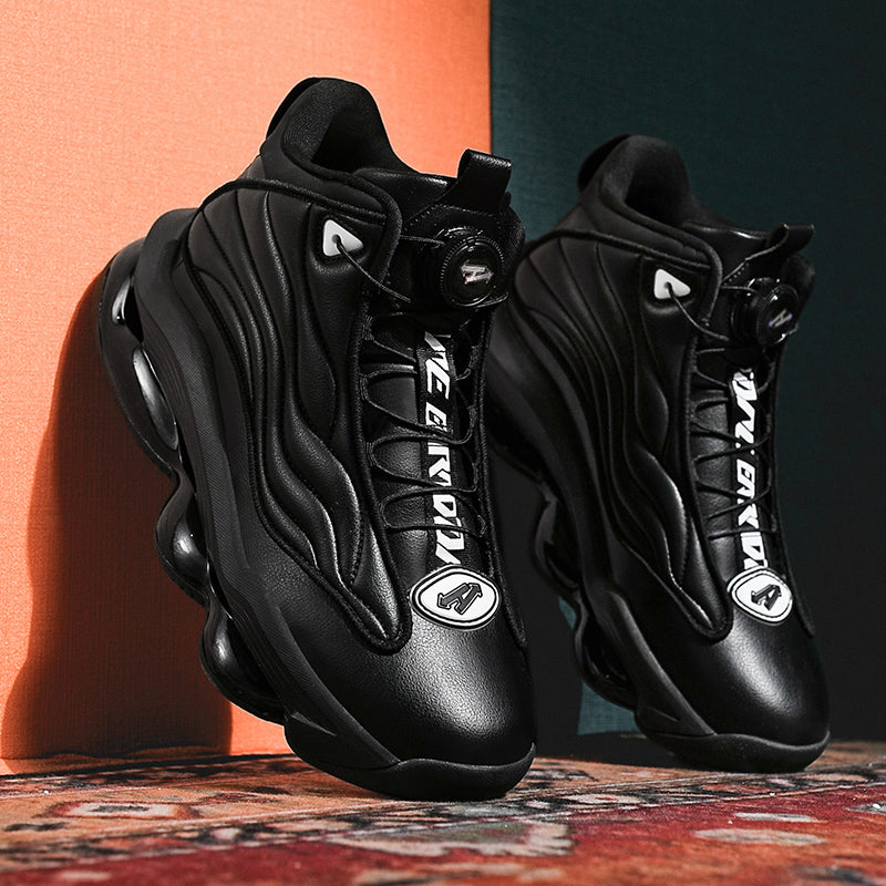Herren High-Top Basketballschuhe mit Drehriemen &amp; Luftpolster – Street Sport Sneakers | A329 