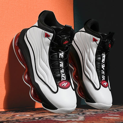Herren High-Top Basketballschuhe mit Drehriemen &amp; Luftpolster – Street Sport Sneakers | A329 