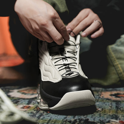 Herren High-Top Basketballschuhe mit Drehriemen &amp; Luftpolster – Street Sport Sneakers | A329 