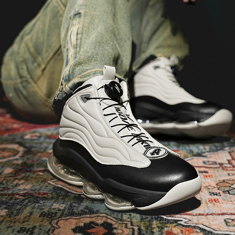 Herren High-Top Basketballschuhe mit Drehriemen &amp; Luftpolster – Street Sport Sneakers | A329 