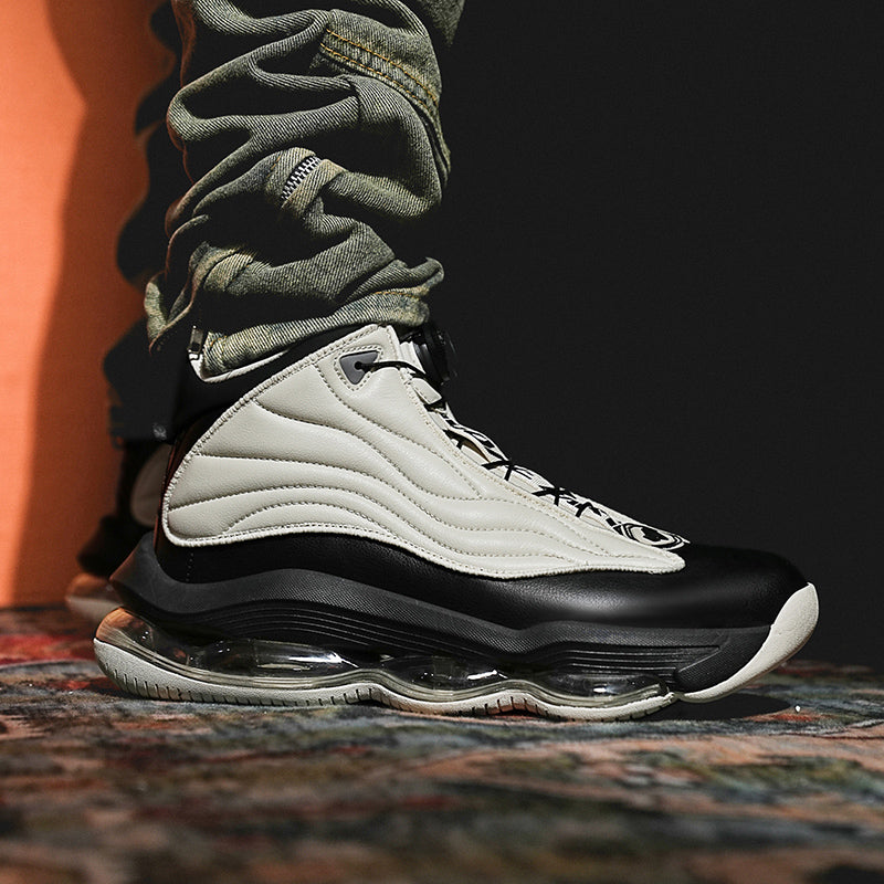 Herren High-Top Basketballschuhe mit Drehriemen &amp; Luftpolster – Street Sport Sneakers | A329 