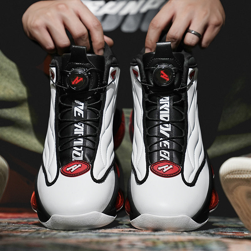 Herren High-Top Basketballschuhe mit Drehriemen &amp; Luftpolster – Street Sport Sneakers | A329 