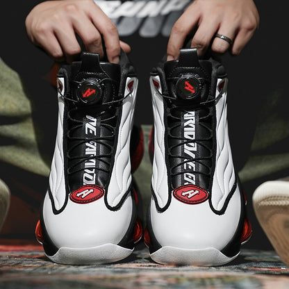 Herren High-Top Basketballschuhe mit Drehriemen &amp; Luftpolster – Street Sport Sneakers | A329 
