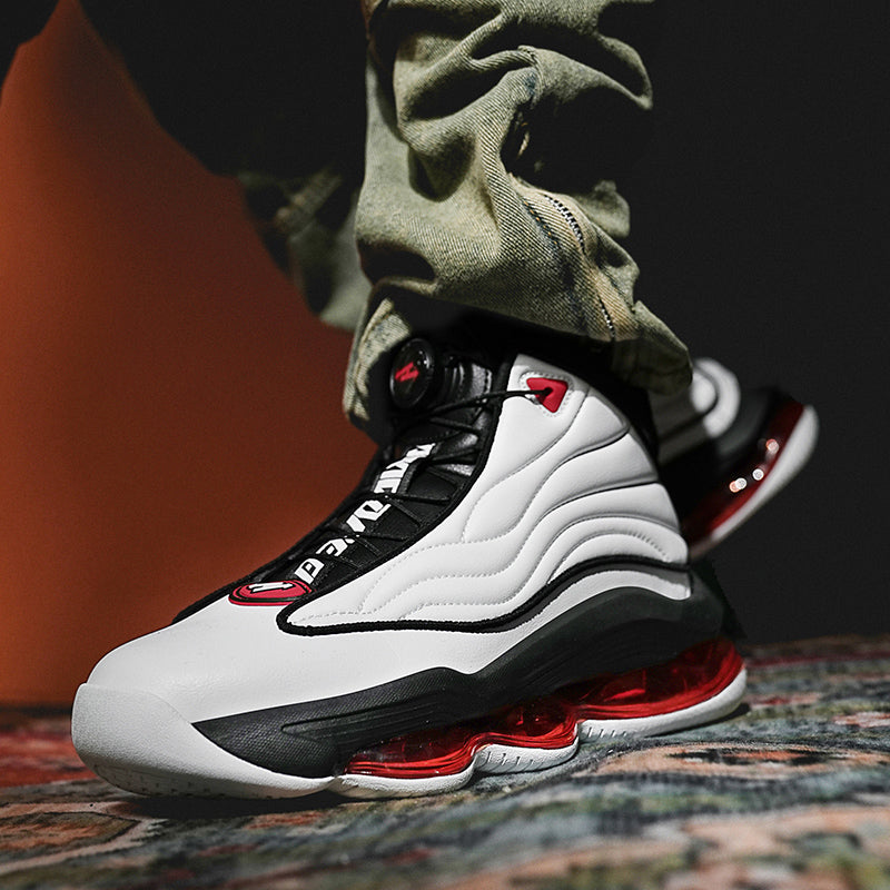 Herren High-Top Basketballschuhe mit Drehriemen &amp; Luftpolster – Street Sport Sneakers | A329 