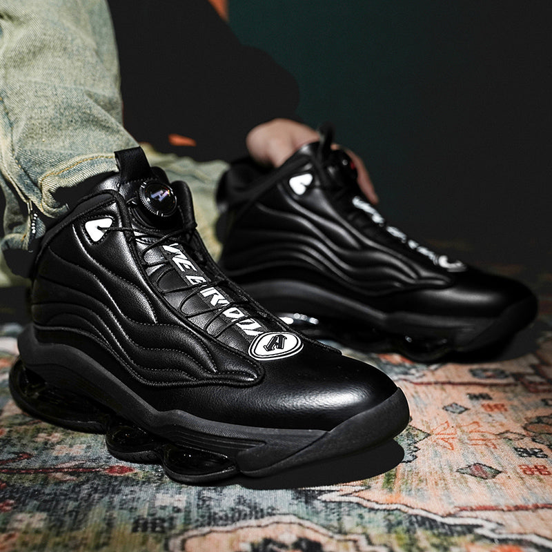 Herren High-Top Basketballschuhe mit Drehriemen &amp; Luftpolster – Street Sport Sneakers | A329 