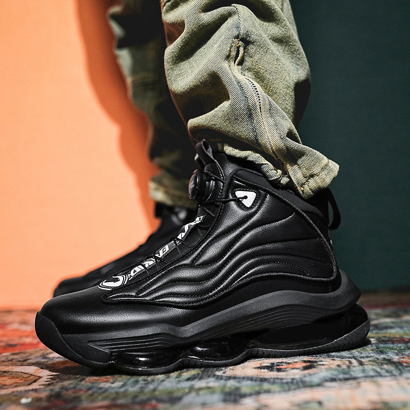 Herren High-Top Basketballschuhe mit Drehriemen &amp; Luftpolster – Street Sport Sneakers | A329 