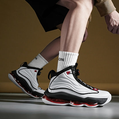 Herren High-Top Basketballschuhe mit Drehriemen &amp; Luftpolster – Street Sport Sneakers | A329 