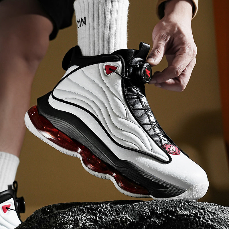 Herren High-Top Basketballschuhe mit Drehriemen &amp; Luftpolster – Street Sport Sneakers | A329 