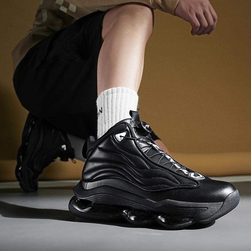 Herren High-Top Basketballschuhe mit Drehriemen &amp; Luftpolster – Street Sport Sneakers | A329 
