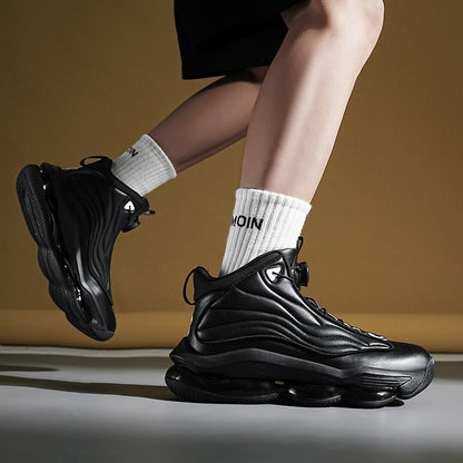 Herren High-Top Basketballschuhe mit Drehriemen &amp; Luftpolster – Street Sport Sneakers | A329 