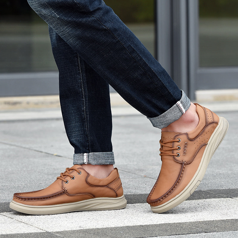 Men's Casual Breathable British Leather Shoes Stylish & Comfortable Footwear | B2231