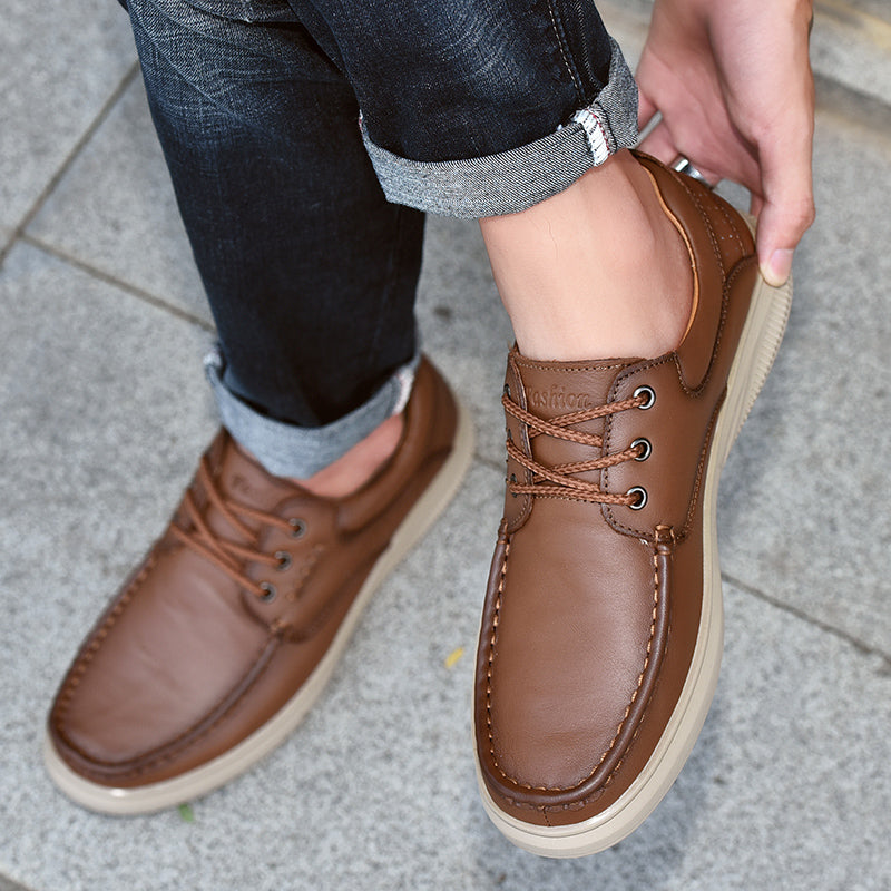 Lässige, atmungsaktive Herrenschuhe aus britischem Leder, stilvolles und bequemes Schuhwerk | B2231 
