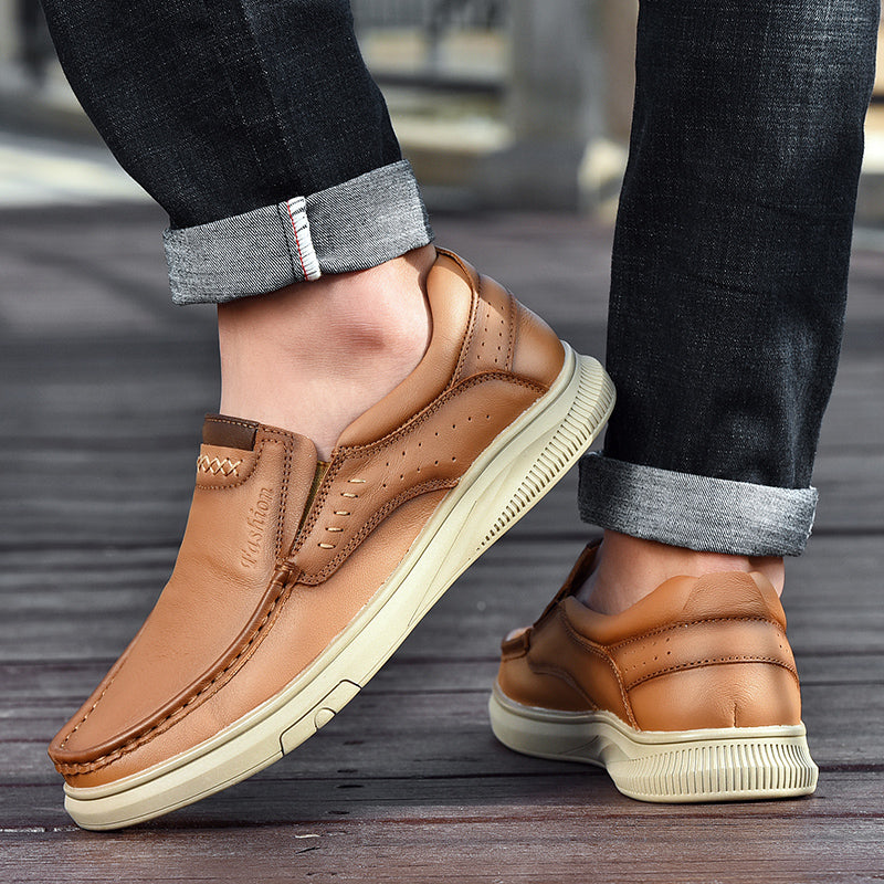 Lässige, atmungsaktive Herrenschuhe aus britischem Leder, stilvolles und bequemes Schuhwerk | B2231 