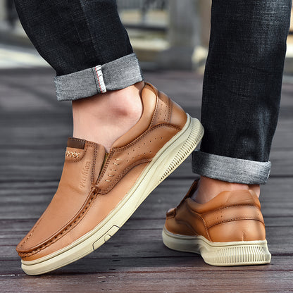 Men's Casual Breathable British Leather Shoes Stylish & Comfortable Footwear | B2231