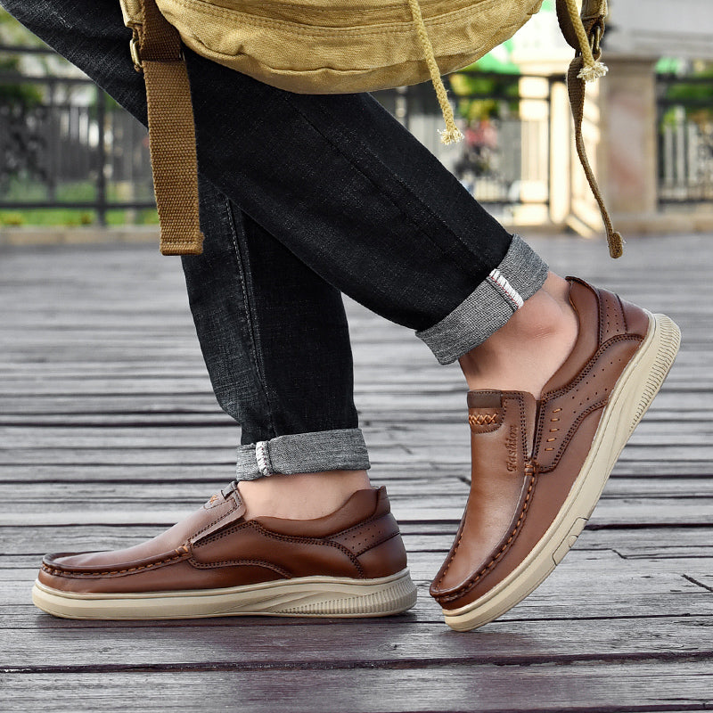 Lässige, atmungsaktive Herrenschuhe aus britischem Leder, stilvolles und bequemes Schuhwerk | B2231 