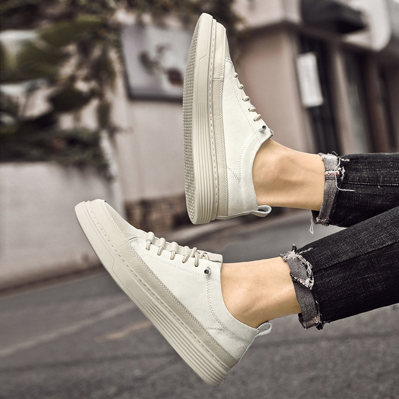 Chaussures de créateur en cuir de vachette pour hommes Baskets d'extérieur en cuir vintage | 6687