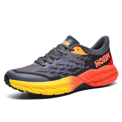 Men's Lightweight Sports Trainers Cushioned Running Shoes Breathable Flying Woven Hollow Mesh Sneakers | A93