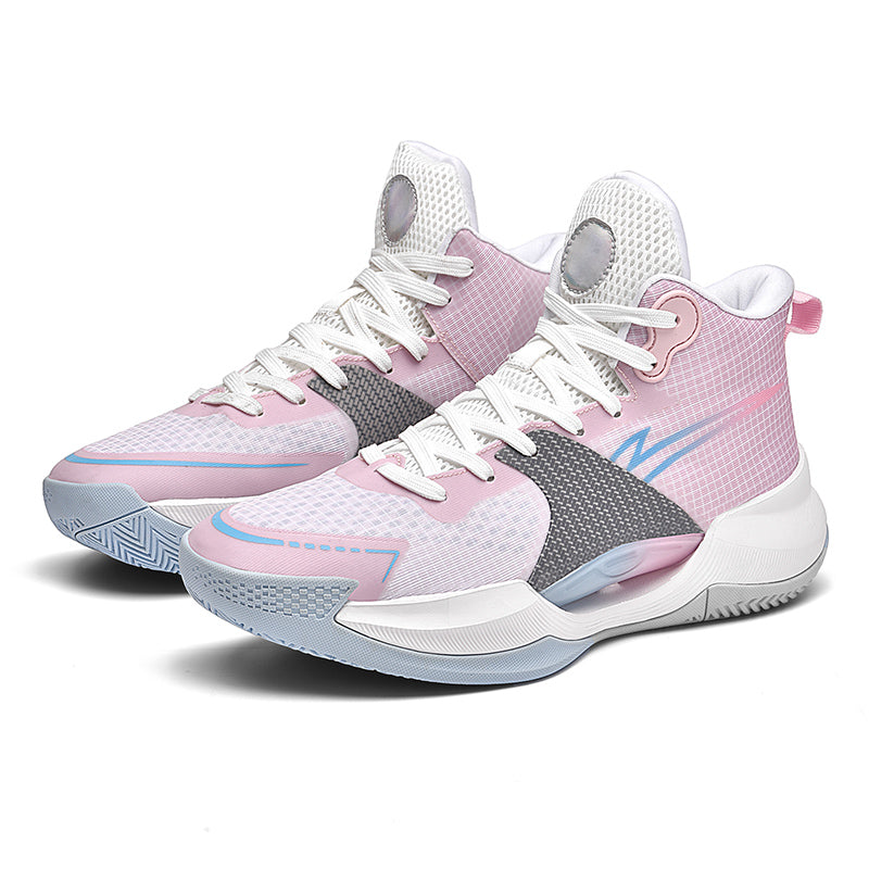 Leuchtende High-Top-Basketballschuhe für Herren, ultraleichte Winter-Mesh-Trainings- und Freizeit-Sneaker | 8012