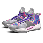 Leuchtende High-Top-Basketballschuhe für Herren, ultraleichte Winter-Mesh-Trainings- und Freizeit-Sneaker | 8012