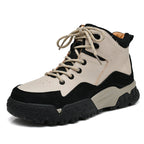 Herren-Arbeitsstiefel aus echtem Leder, Outdoor-Sicherheitsstiefel mit dicker Sohle | 6015 