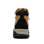 Herren-Arbeitsstiefel aus echtem Leder, Outdoor-Sicherheitsstiefel mit dicker Sohle | 6015 