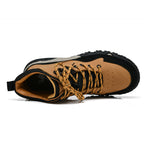 Herren-Arbeitsstiefel aus echtem Leder, Outdoor-Sicherheitsstiefel mit dicker Sohle | 6015 