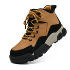 Herren-Arbeitsstiefel aus echtem Leder, Outdoor-Sicherheitsstiefel mit dicker Sohle | 6015 