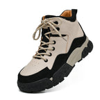 Herren-Arbeitsstiefel aus echtem Leder, Outdoor-Sicherheitsstiefel mit dicker Sohle | 6015 