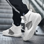 Leuchtende High-Top-Basketballschuhe für Herren, ultraleichte Winter-Mesh-Trainings- und Freizeit-Sneaker | 8012